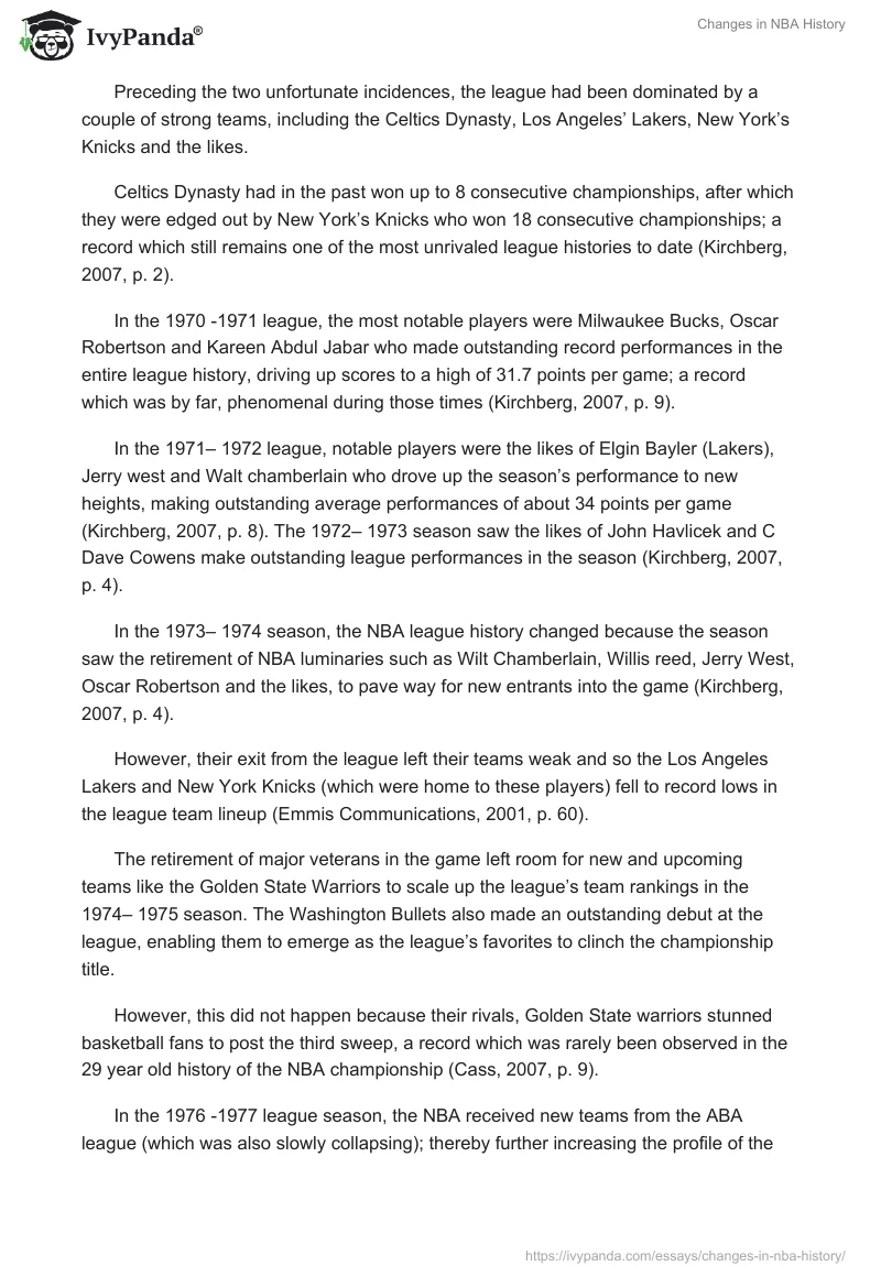 Changes in NBA History. Page 4