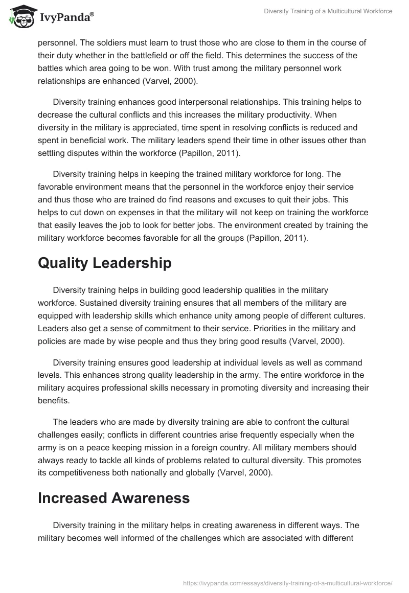Diversity Training of a Multicultural Workforce. Page 4