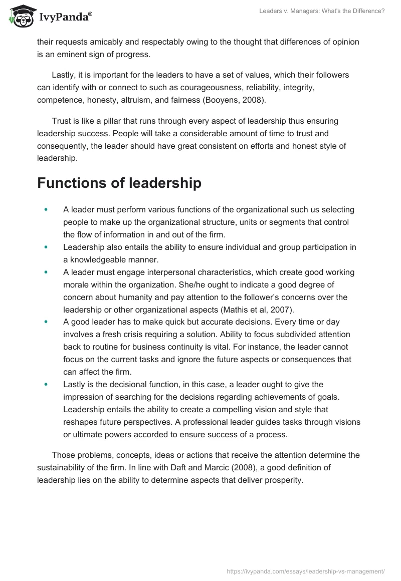 Leaders v. Managers: What's the Difference?. Page 4