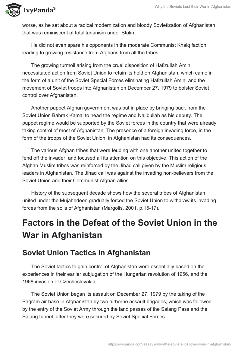 Why the Soviets Lost Their War in Afghanistan. Page 3