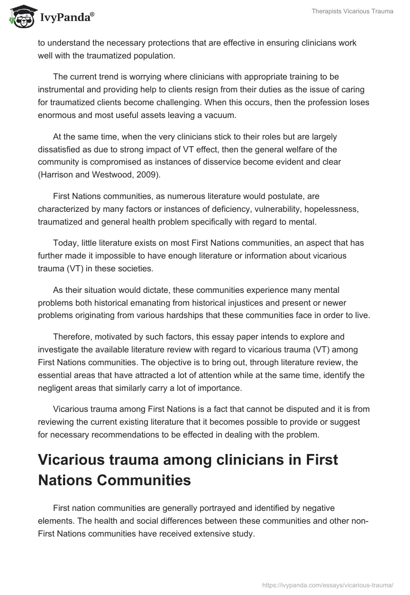 Therapists Vicarious Trauma. Page 2