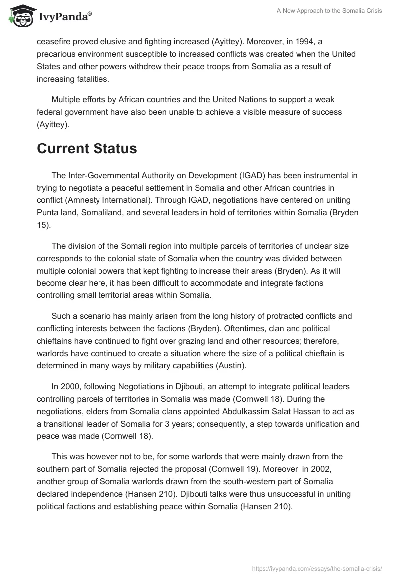 A New Approach to the Somalia Crisis. Page 4
