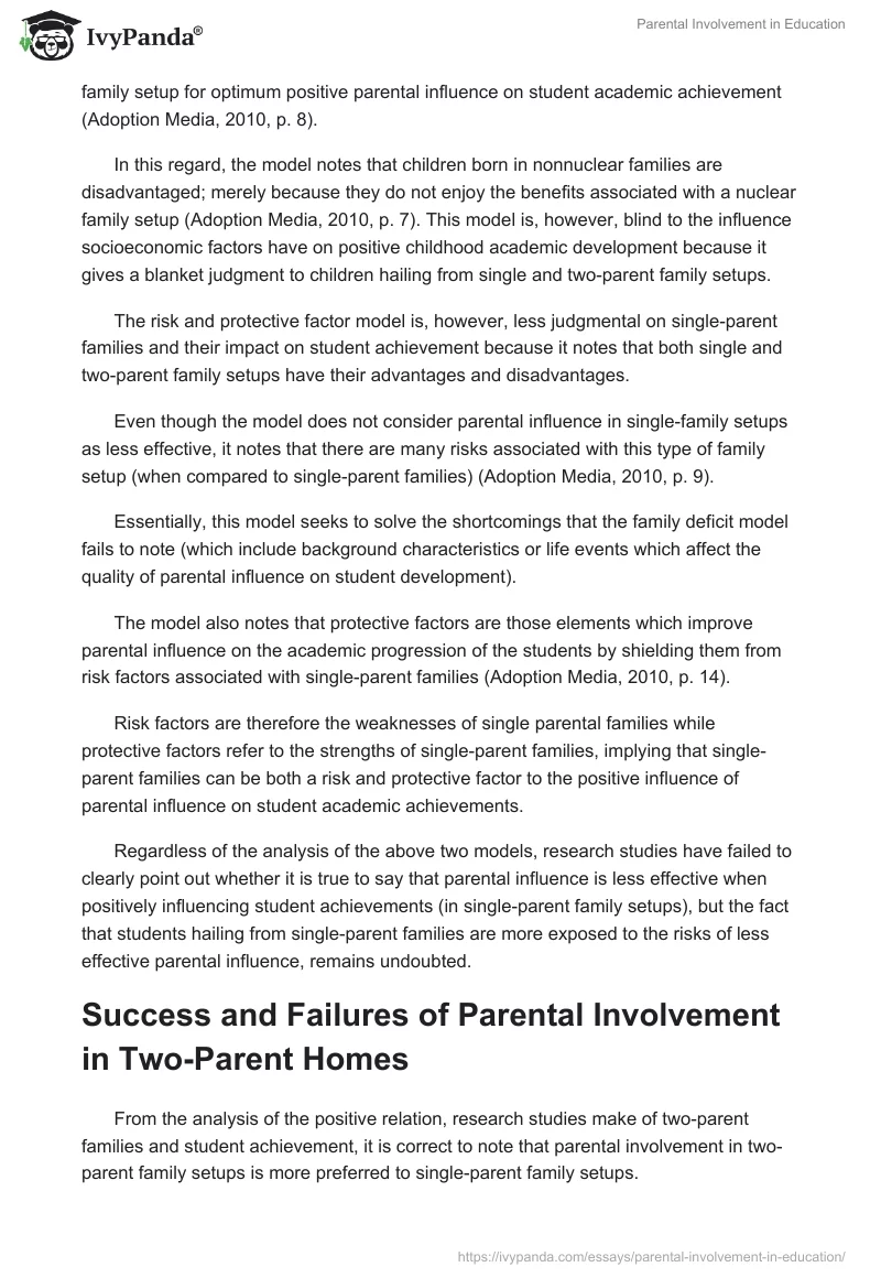 Parental Involvement in Education. Page 4