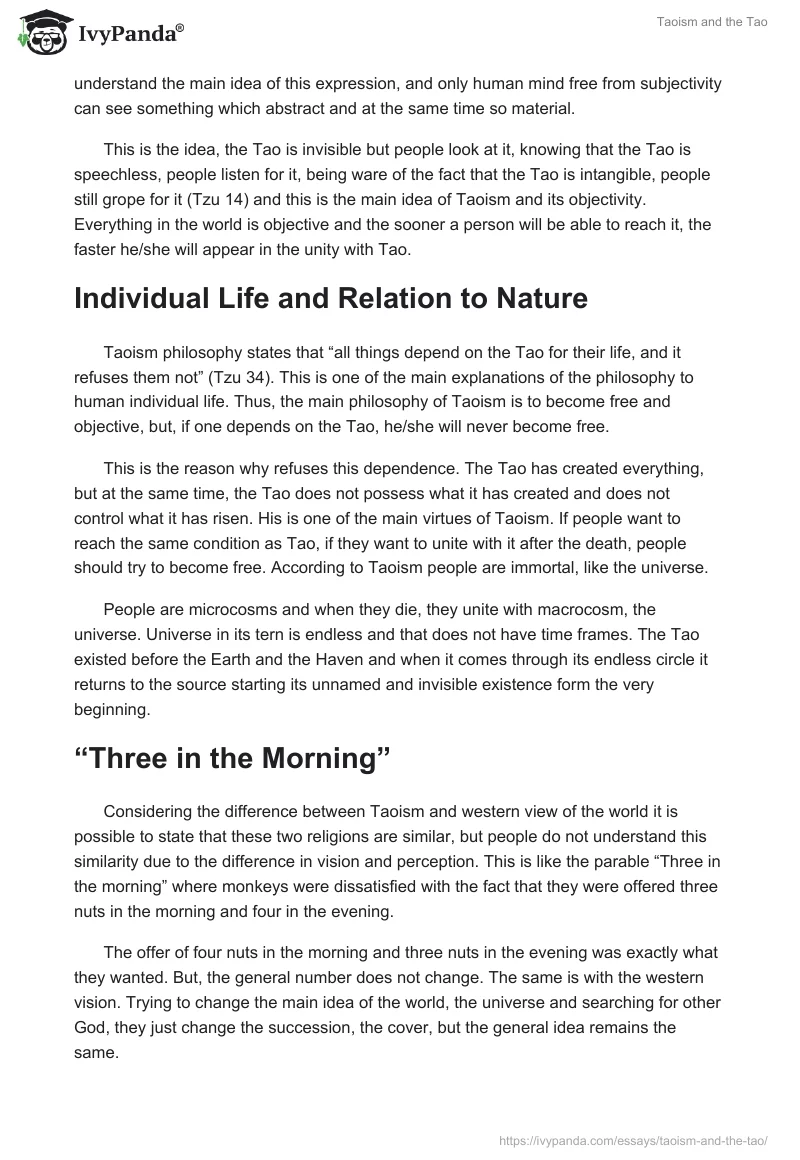 Taoism and the Tao. Page 2
