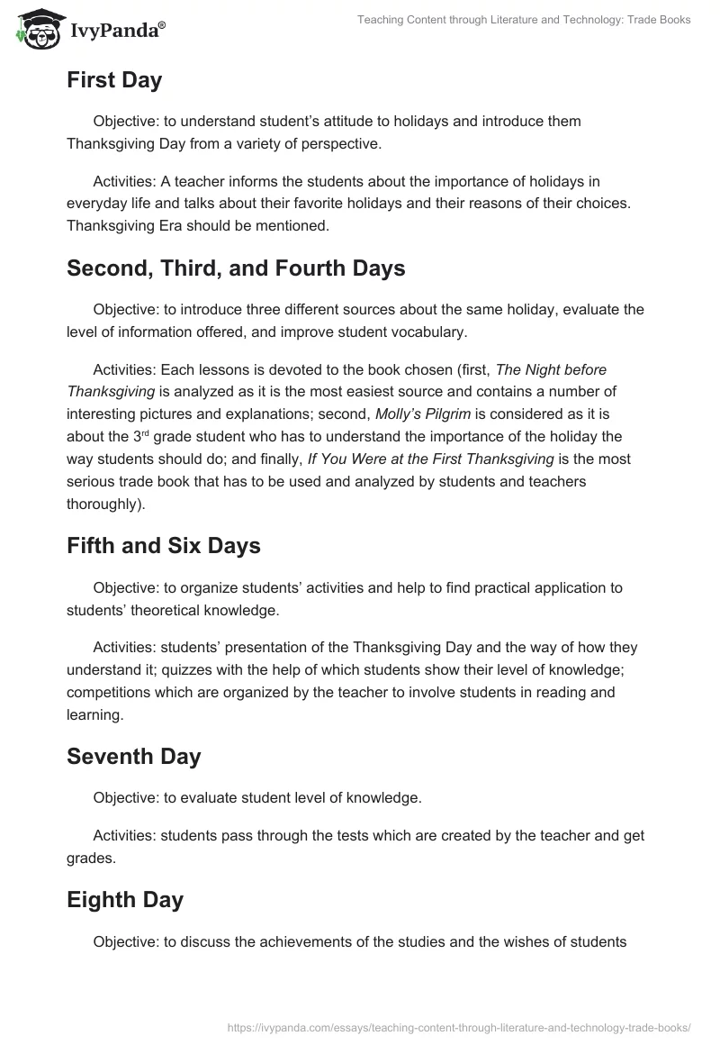 Teaching Content Through Literature and Technology: Trade Books. Page 2