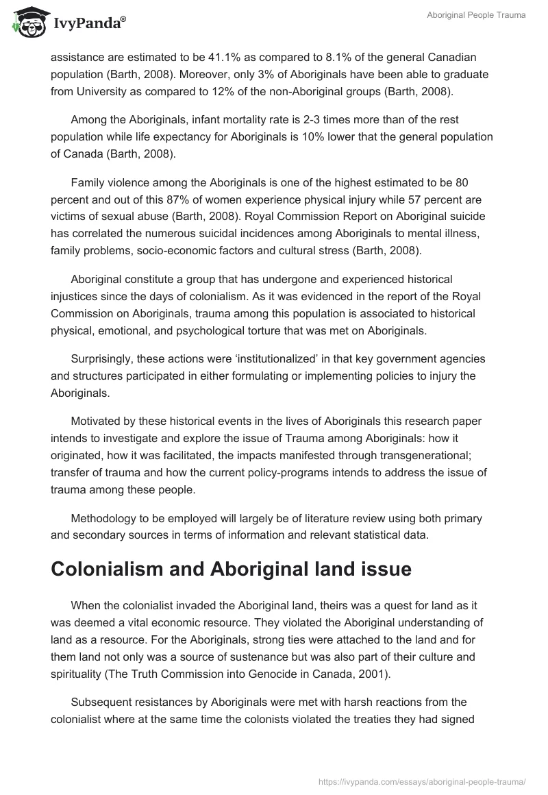 Aboriginal People Trauma. Page 2