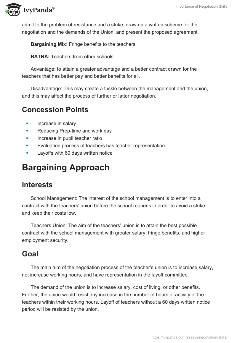 Importance of Negotiation Skills. Page 3