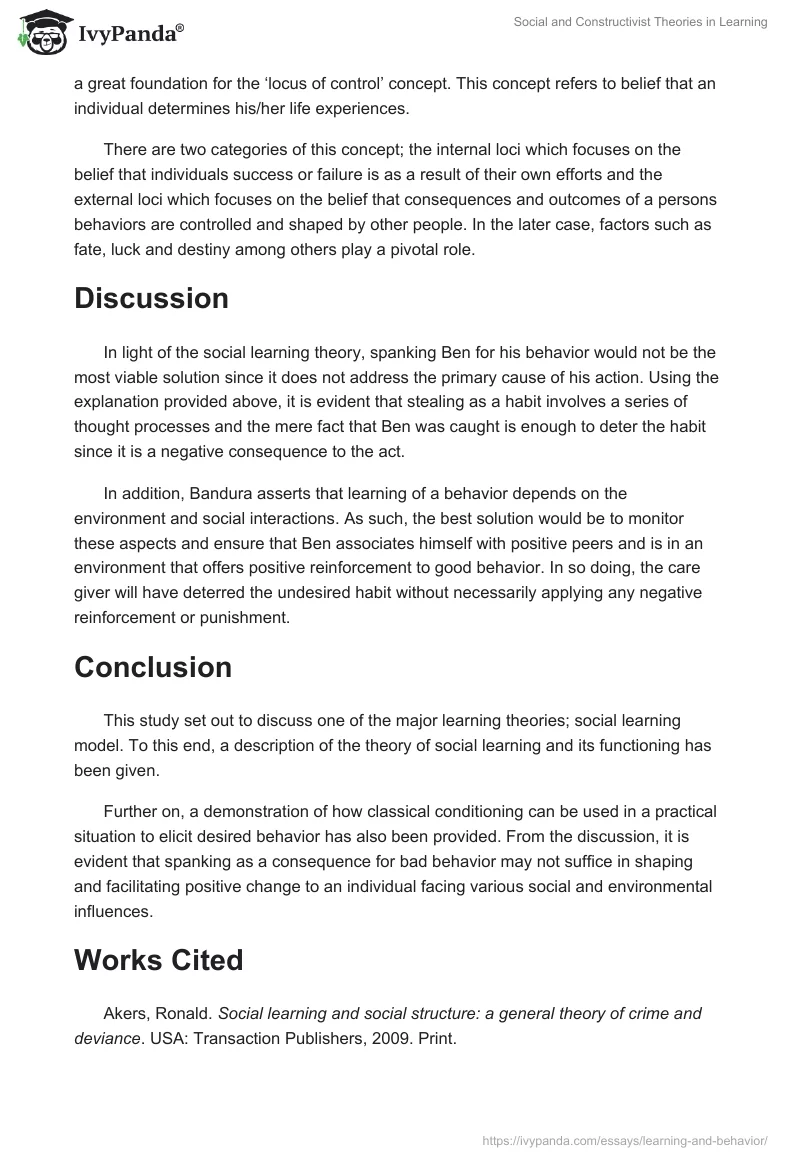Social and Constructivist Theories in Learning. Page 4