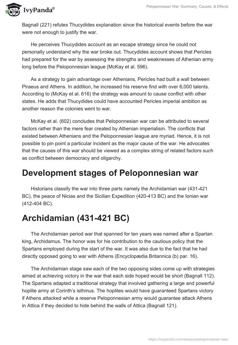 Peloponnesian War: Summary, Causes, & Effects. Page 3