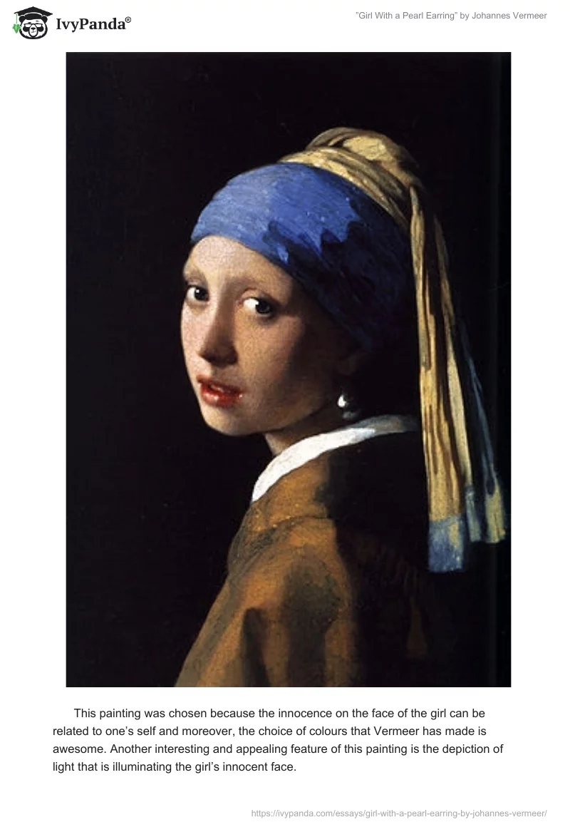 ”Girl With a Pearl Earring” by Johannes Vermeer. Page 2