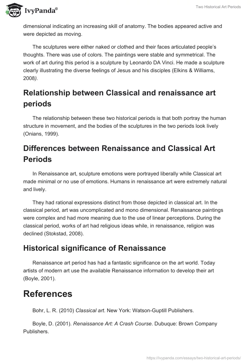 Two Historical Art Periods. Page 3