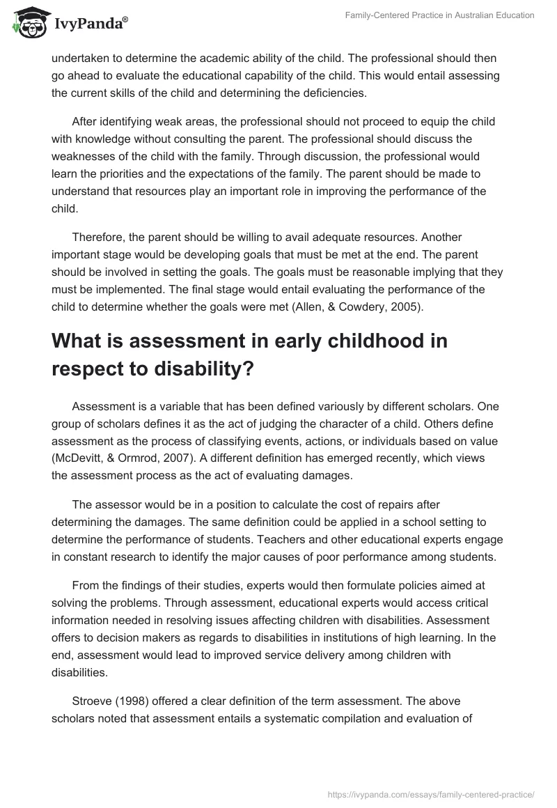 Family-Centered Practice in Australian Education. Page 3