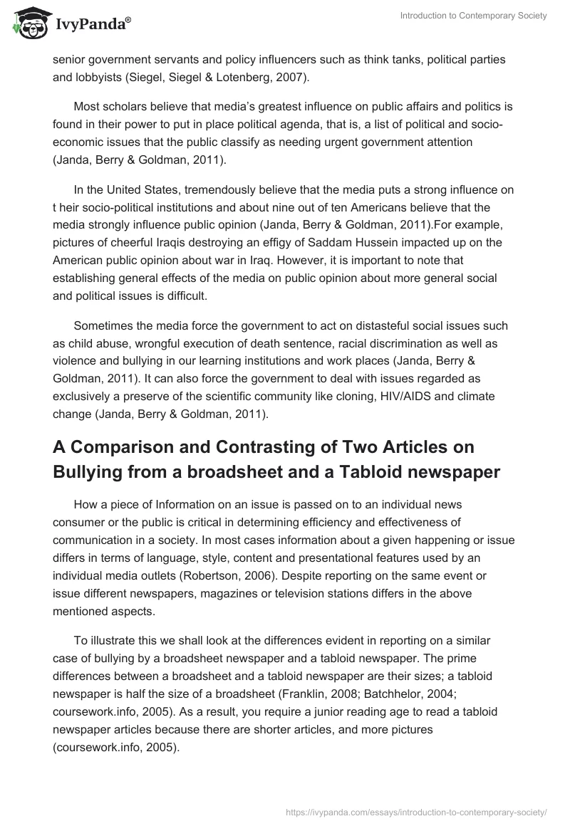 Introduction to Contemporary Society. Page 3