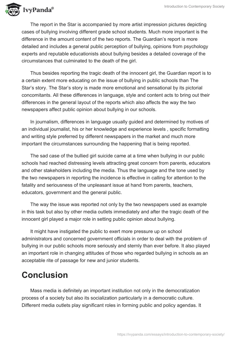 Introduction to Contemporary Society. Page 5