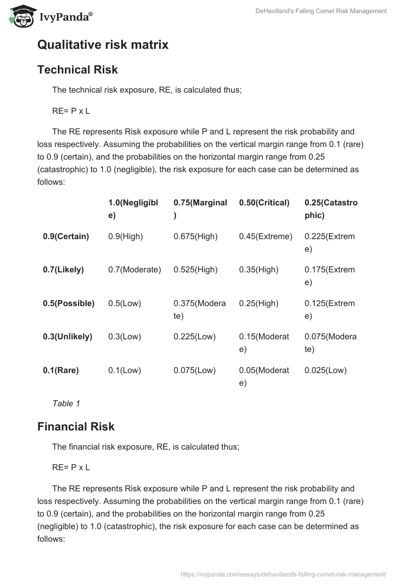 DeHavilland's Falling Comet Risk Management. Page 4