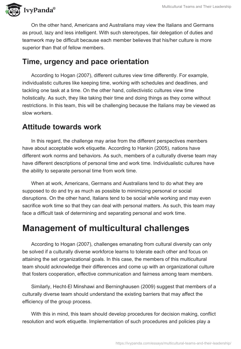 Multicultural Teams and Their Leadership. Page 3