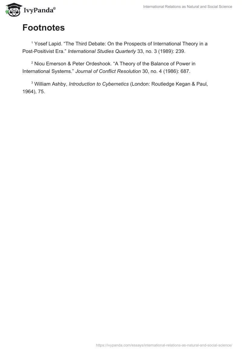 International Relations as Natural and Social Science. Page 4
