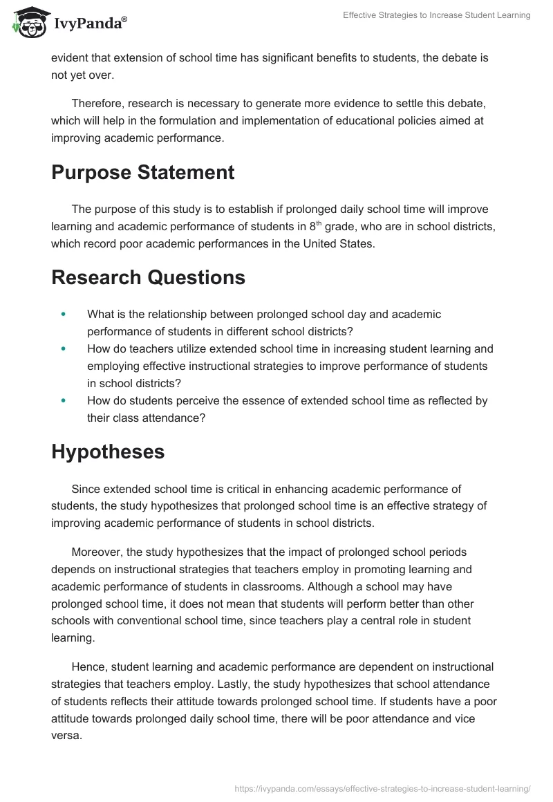 Effective Strategies to Increase Student Learning. Page 3