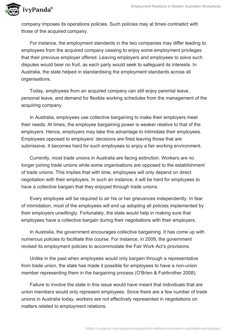 Employment Relations in Modern Australian Workplaces. Page 3