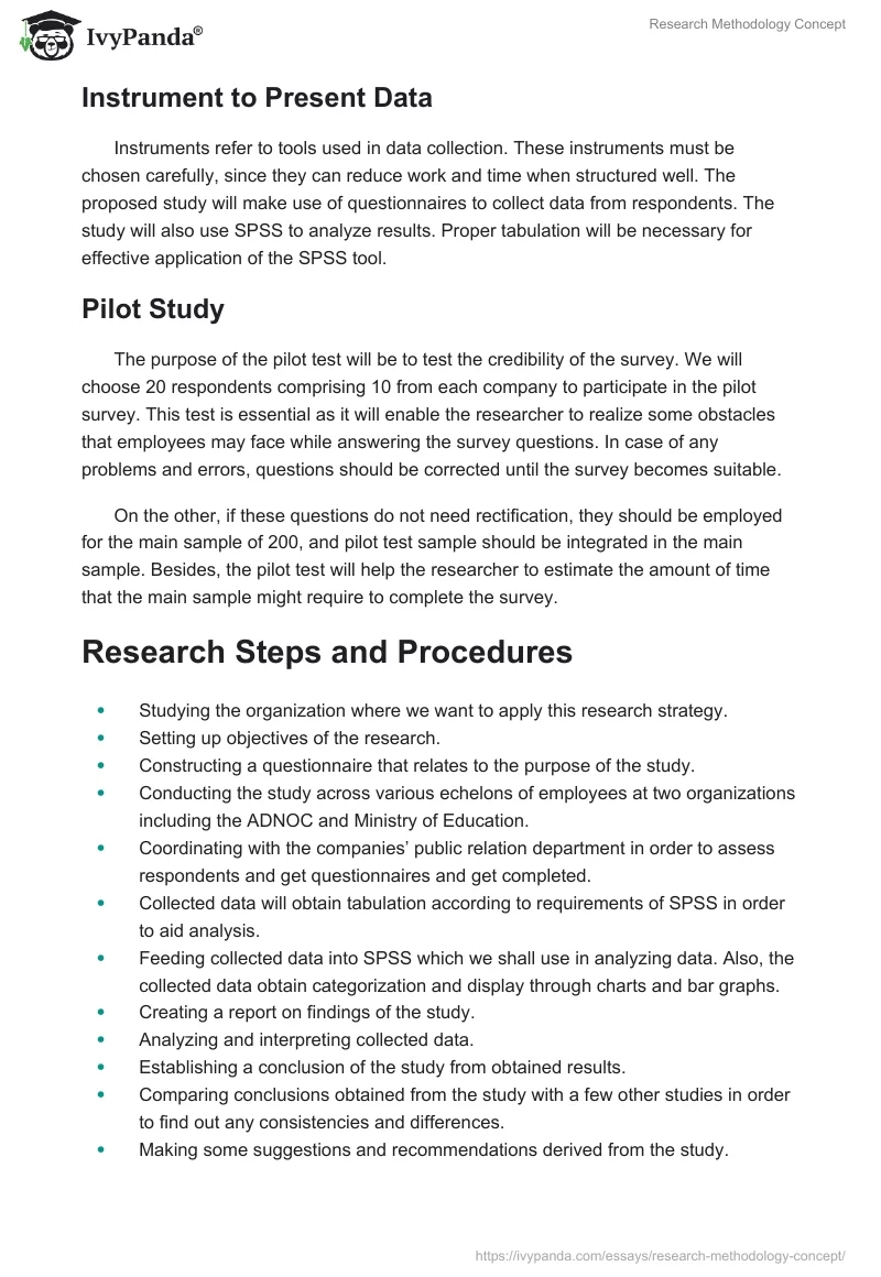 Research Methodology Concept. Page 3