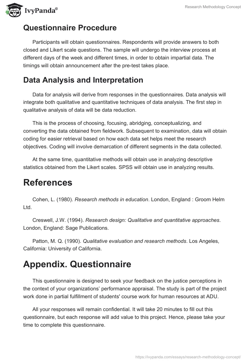 Research Methodology Concept. Page 4