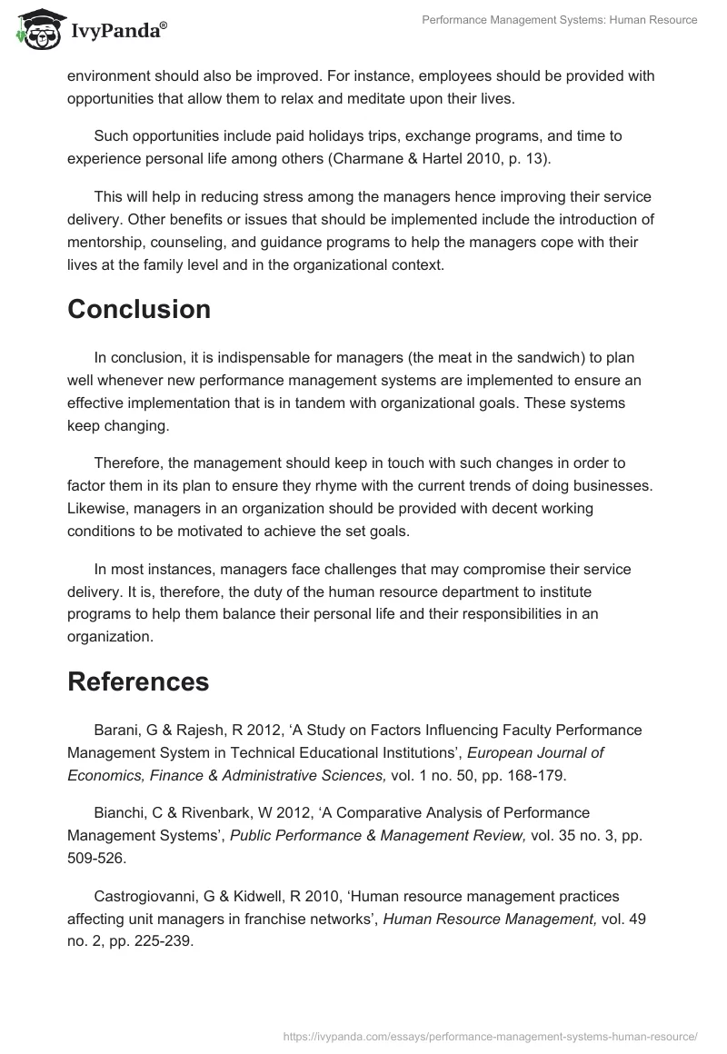 Performance Management Systems: Human Resource. Page 5
