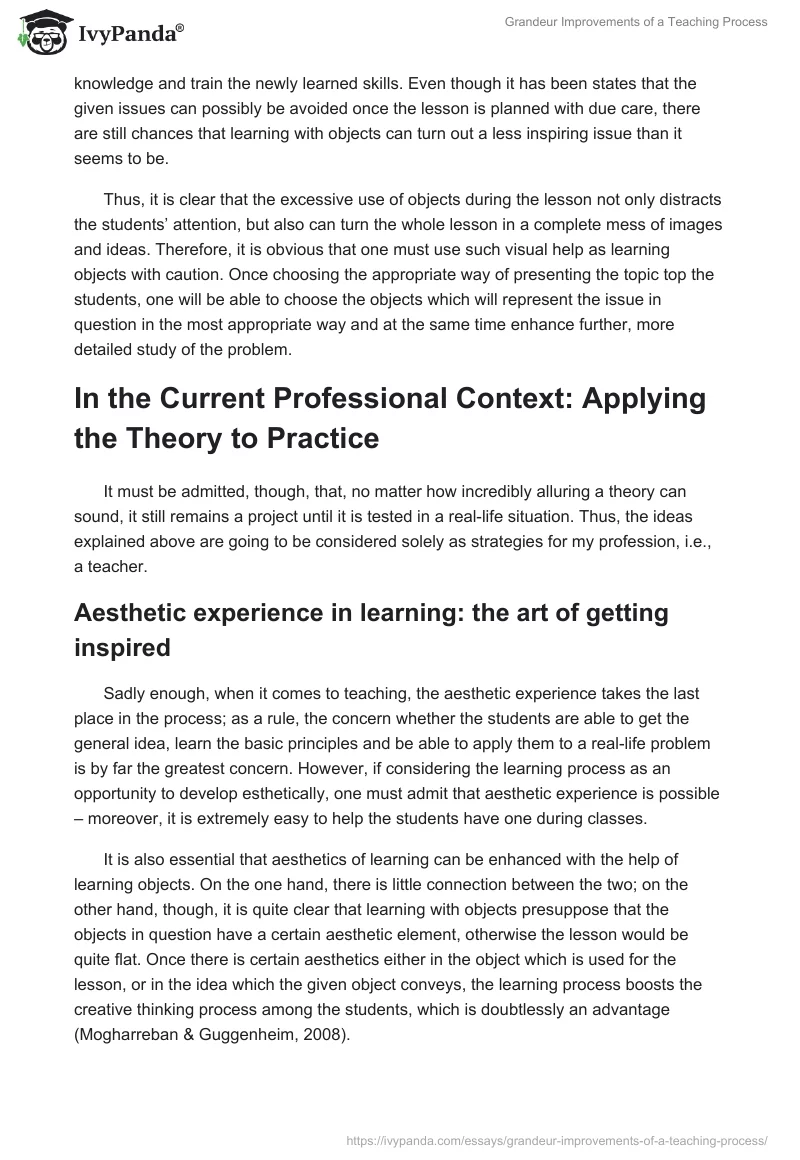 Grandeur Improvements of a Teaching Process. Page 4
