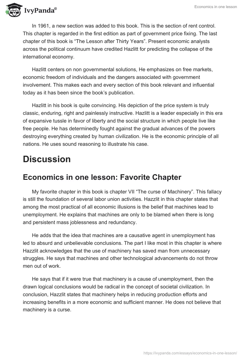 Economics in one lesson. Page 2