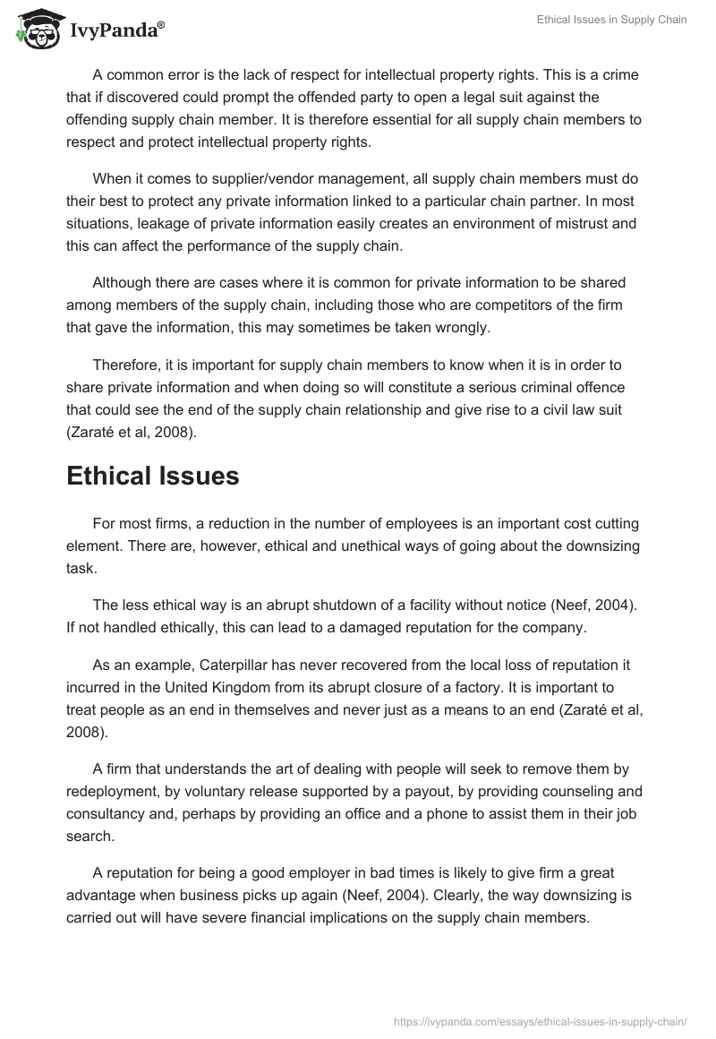 Ethical Issues in Supply Chain. Page 5