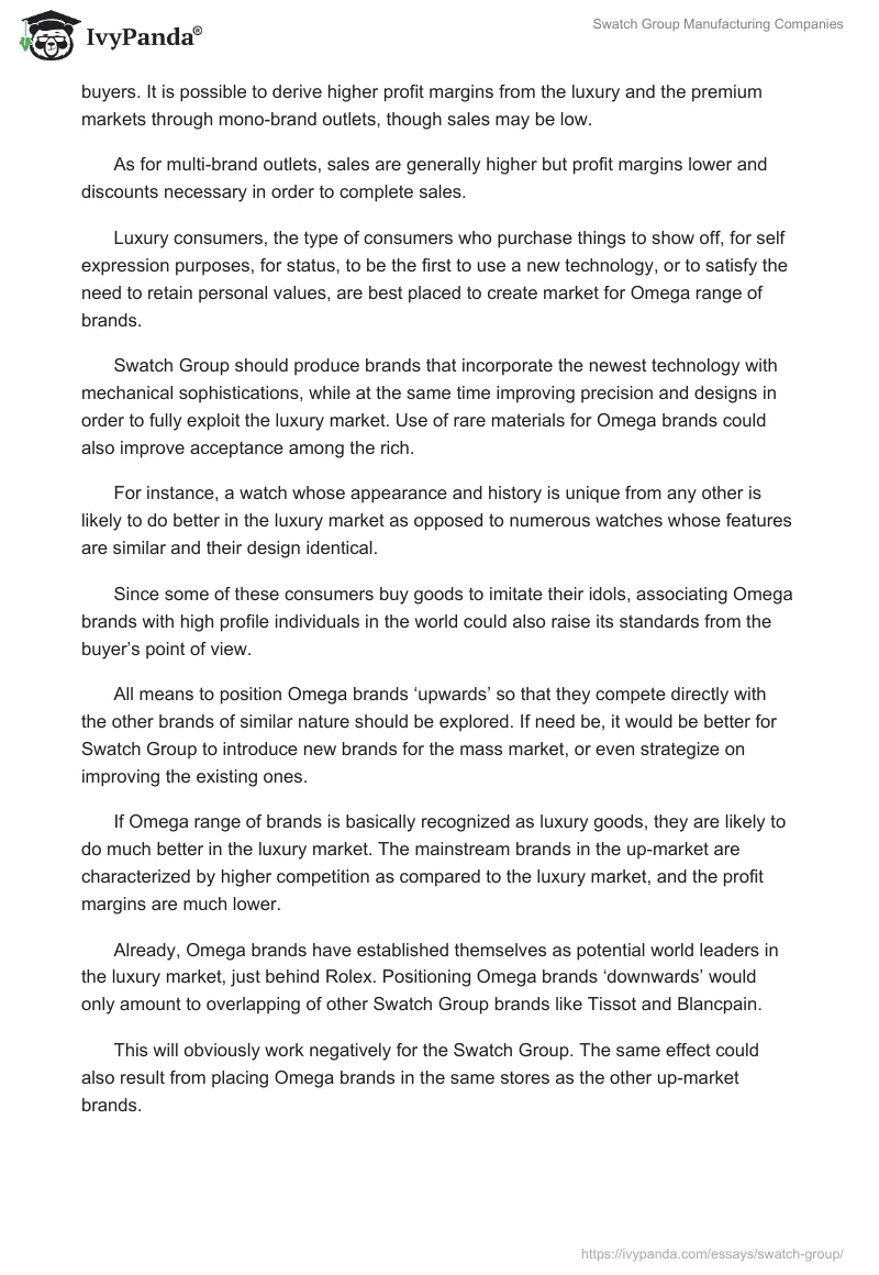 Swatch Group Manufacturing Companies. Page 3