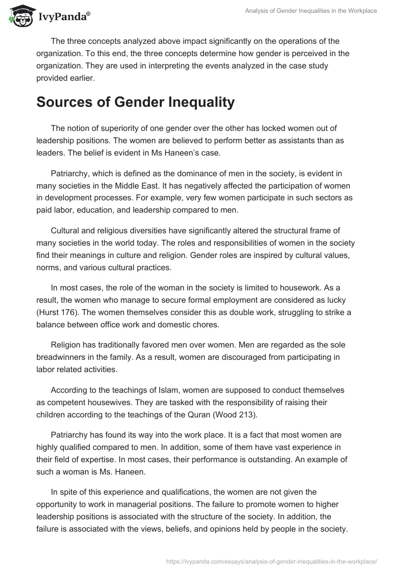 essay about gender inequalities