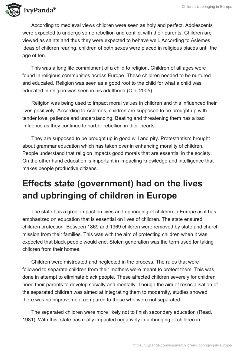 Children Upbringing in Europe. Page 2