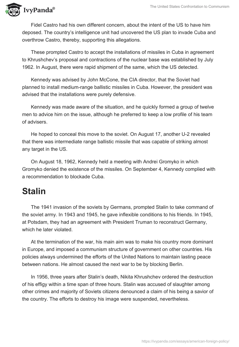 The United States Confrontation to Communism. Page 2