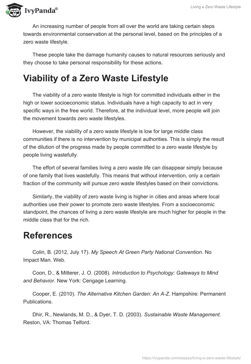 Living a Zero Waste Lifestyle. Page 5