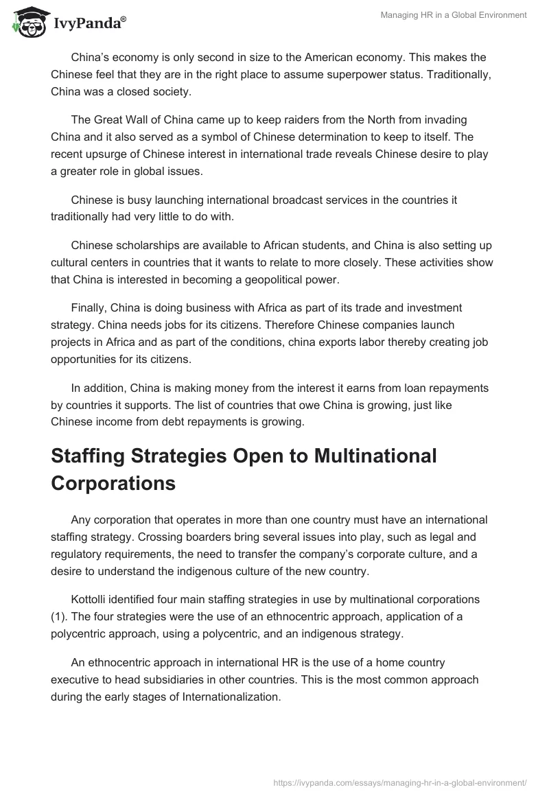 Managing HR in a Global Environment. Page 4