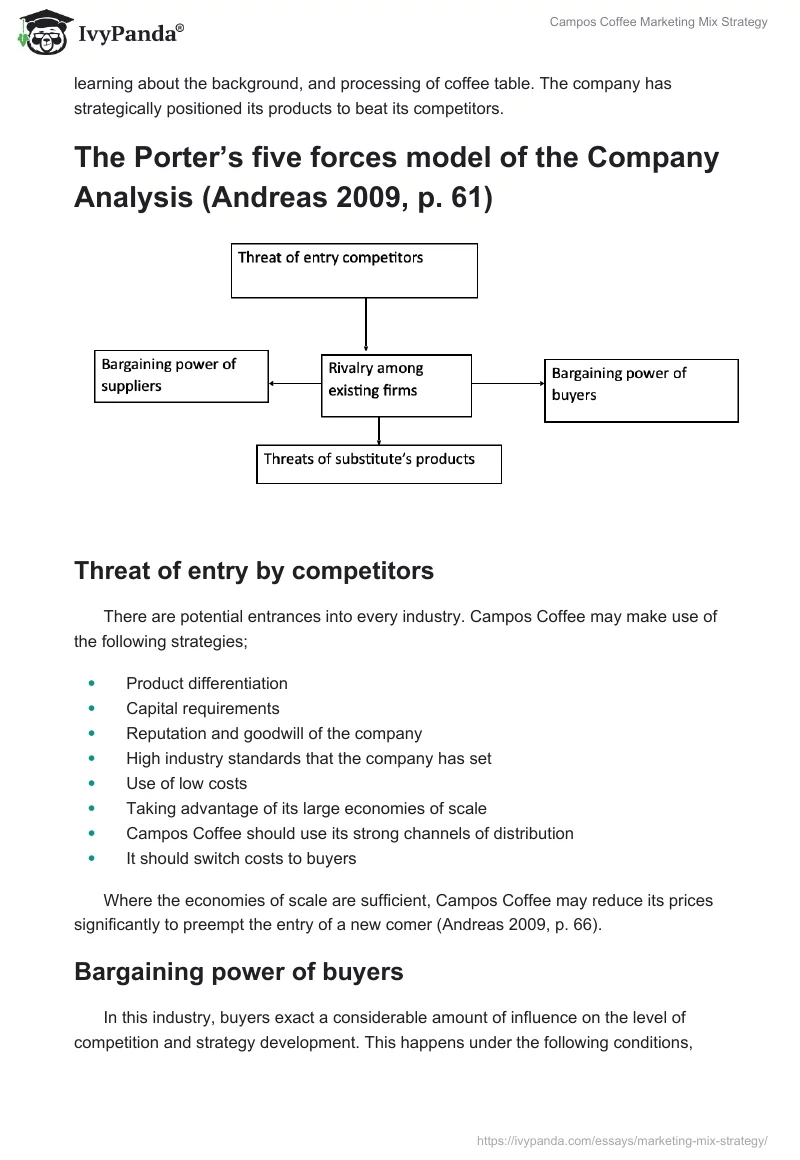 Campos Coffee Marketing Mix Strategy. Page 2