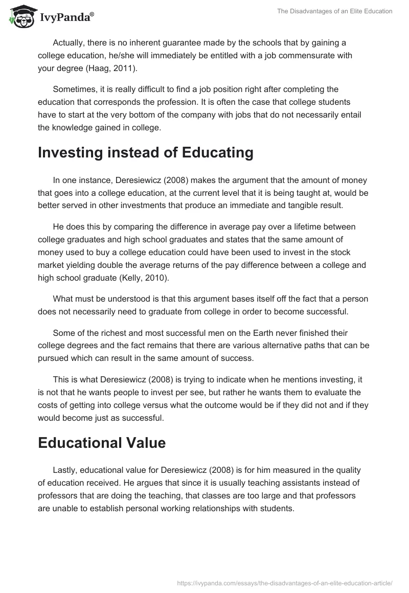 "The Disadvantages of an Elite Education". Page 2