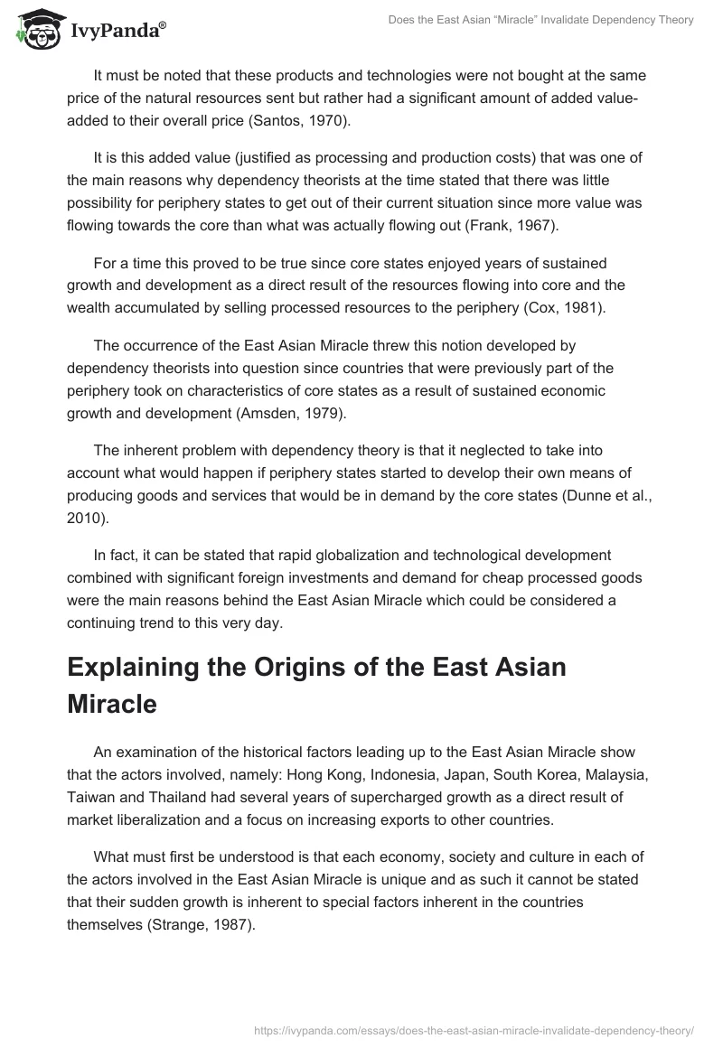 Does the East Asian “Miracle” Invalidate Dependency Theory. Page 2