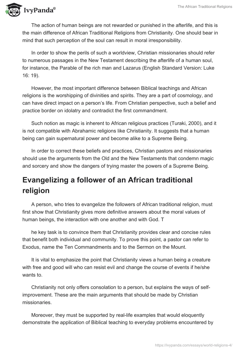 The African Traditional Religions. Page 3