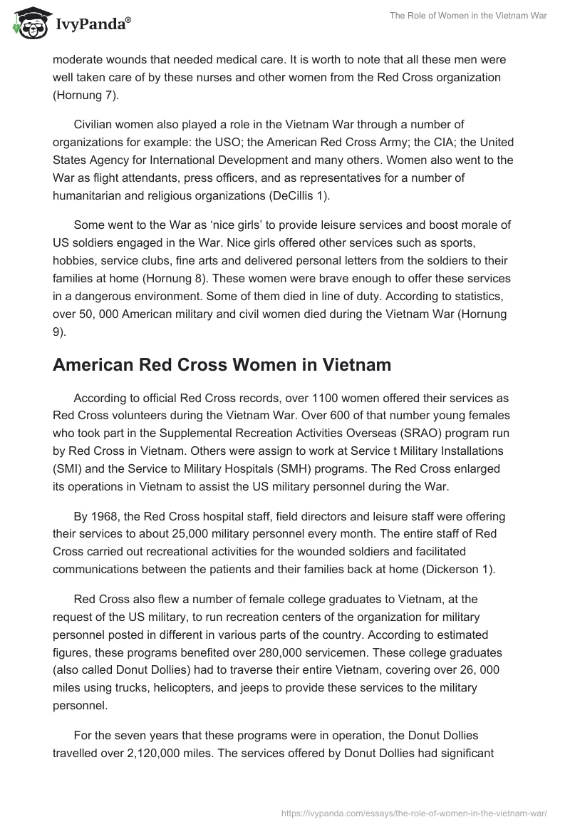 The Role of Women in the Vietnam War. Page 2