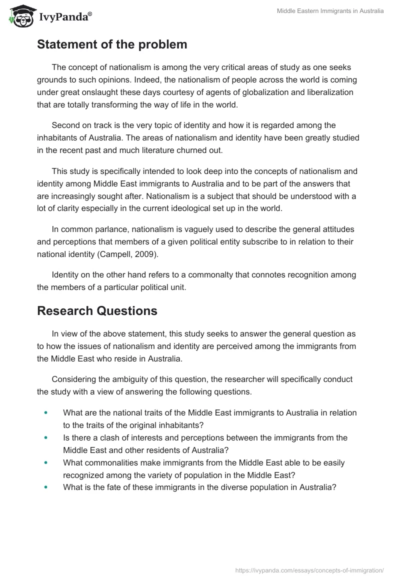 Middle Eastern Immigrants in Australia. Page 2