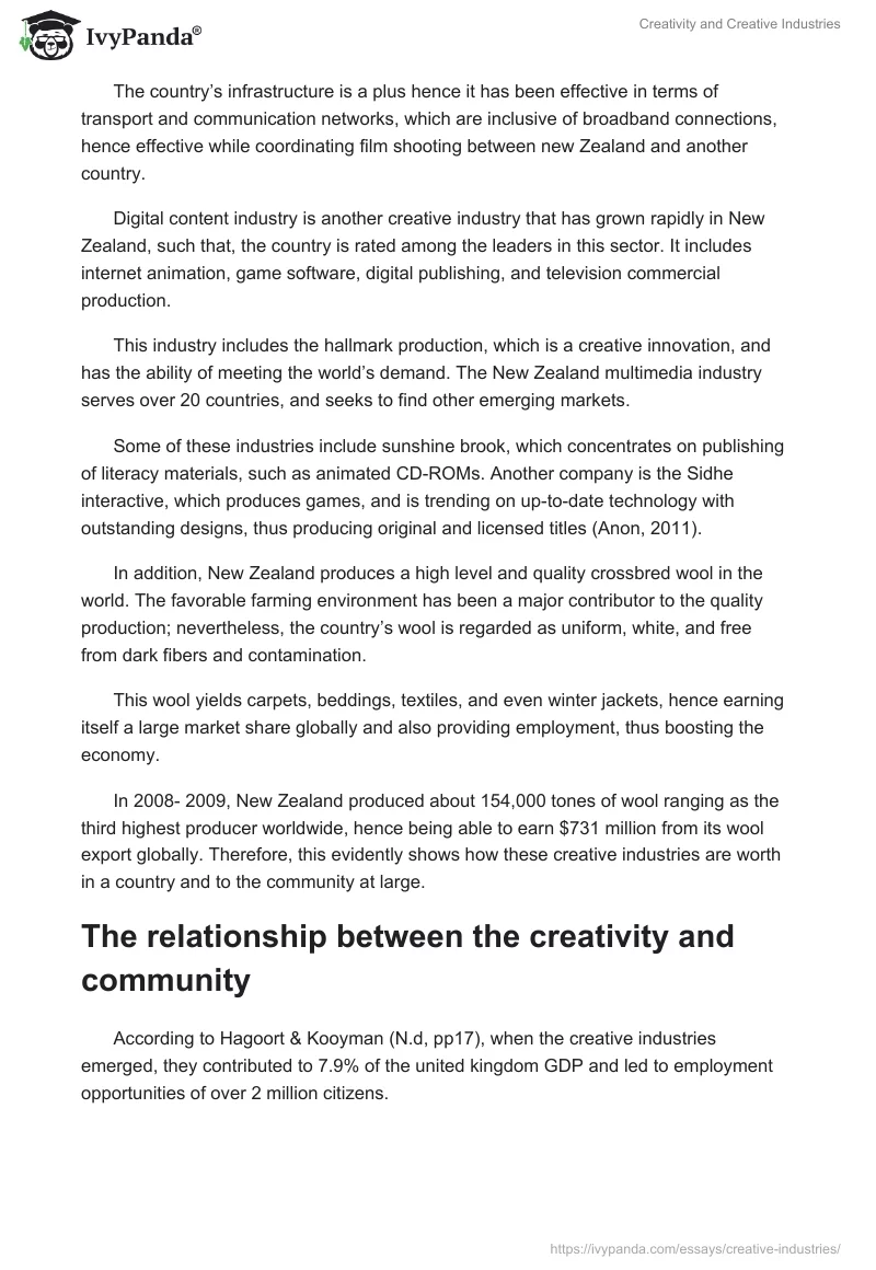 Creativity and Creative Industries. Page 5