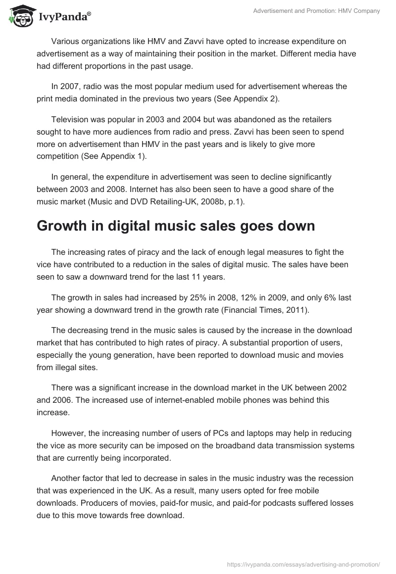 Advertisement and Promotion: HMV Company. Page 5