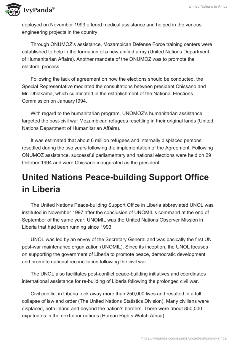 United Nations in Africa. Page 5