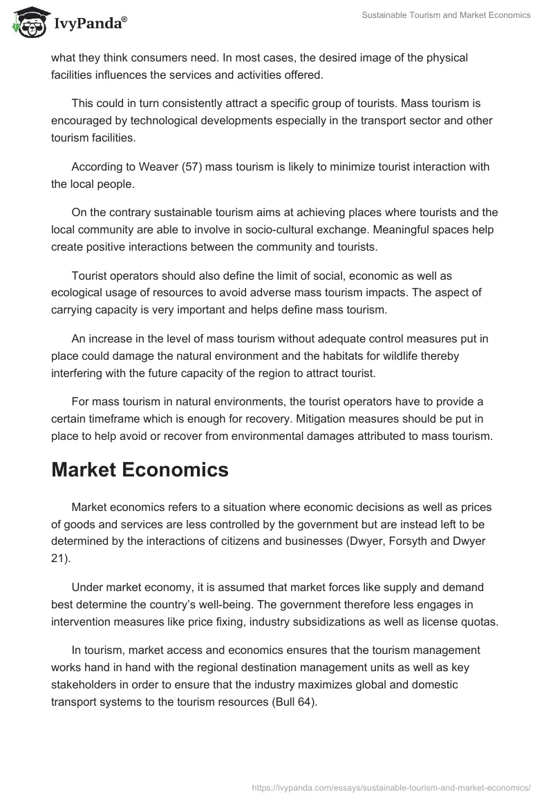 Sustainable Tourism and Market Economy. Page 3