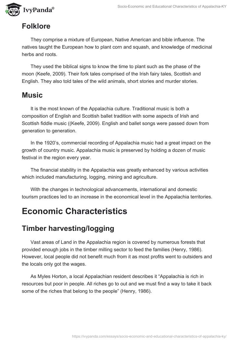 Socio-Economic and Educational Characteristics of Appalachia-KY. Page 3
