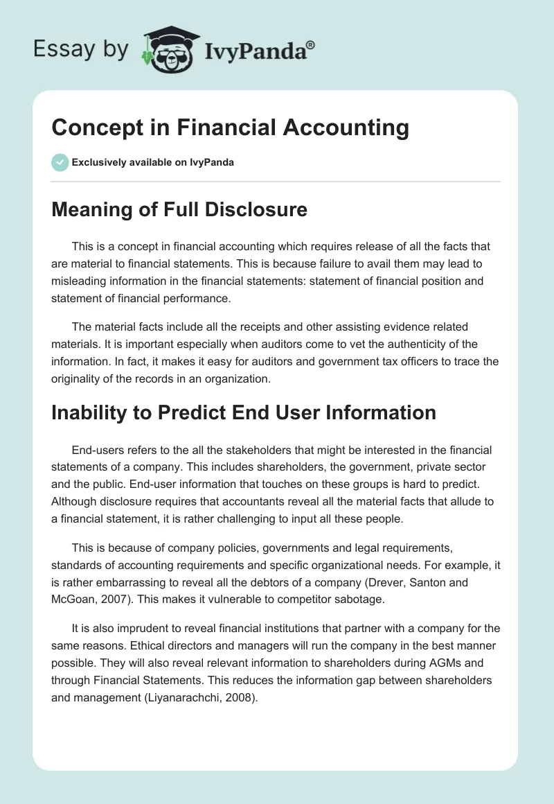 Concept in Financial Accounting. Page 1