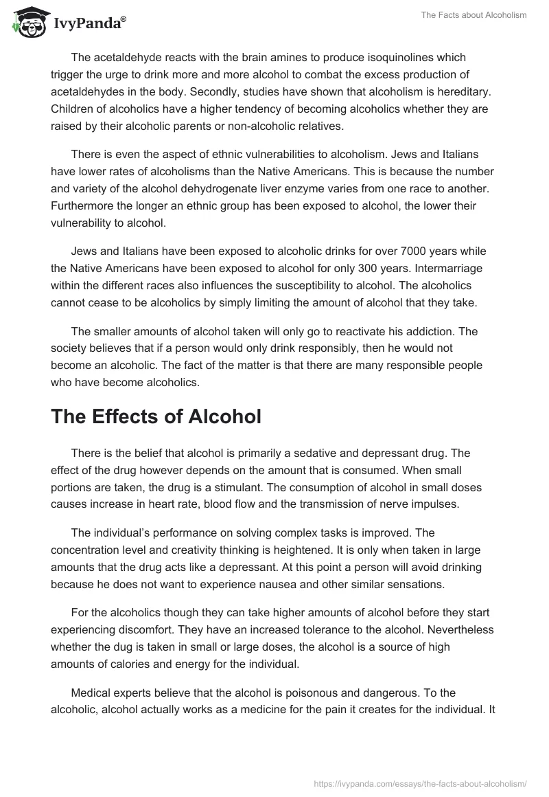 The Facts About Alcoholism. Page 2