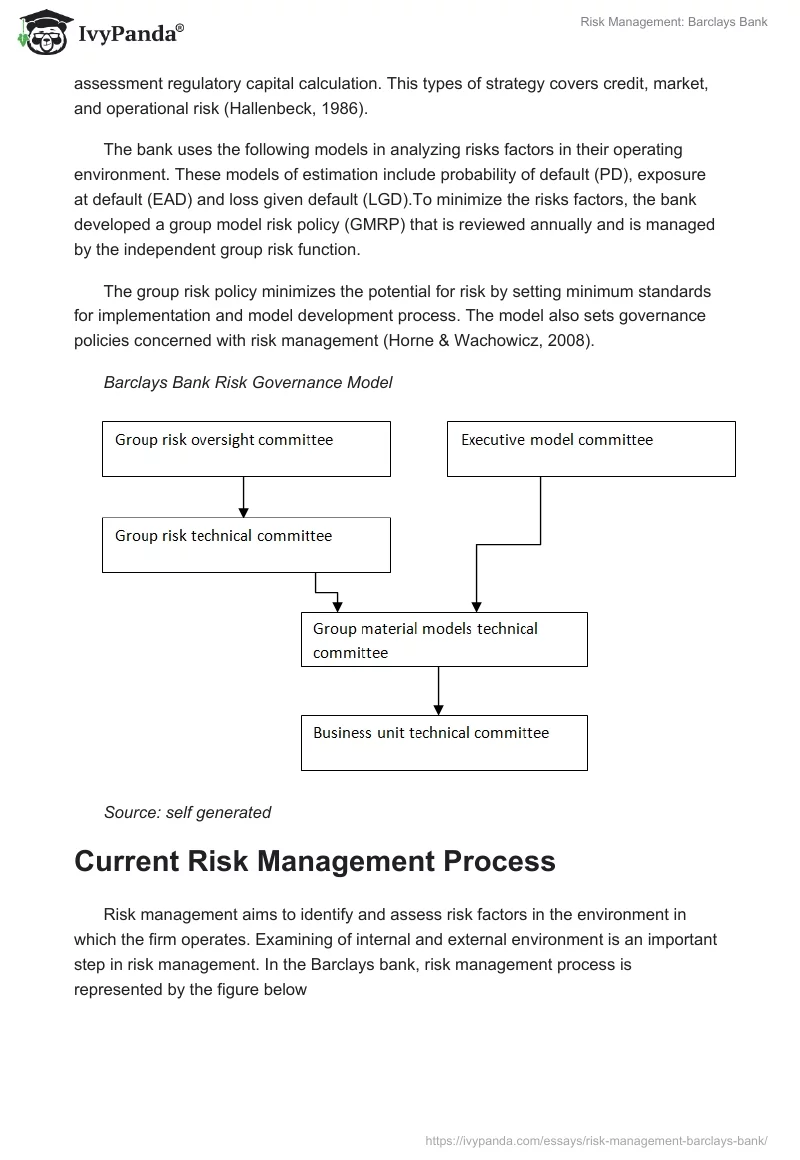 Risk Management: Barclays Bank. Page 2