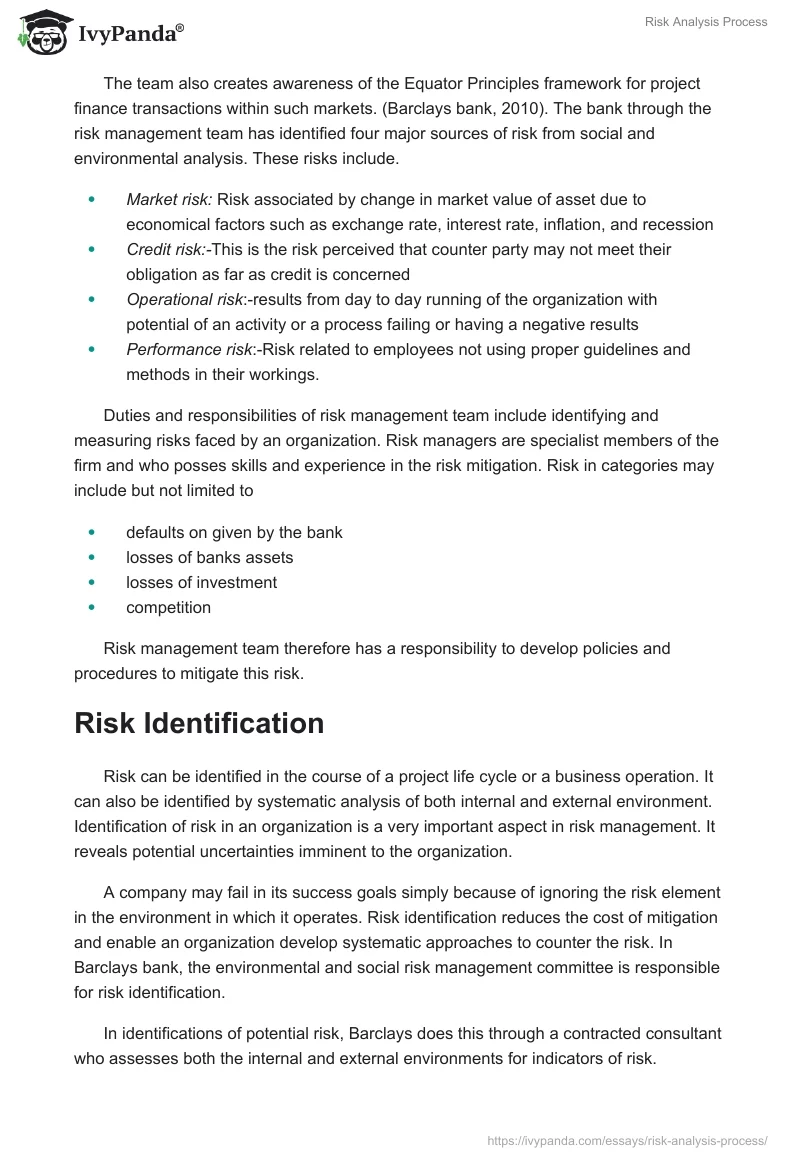 Risk Analysis Process. Page 4